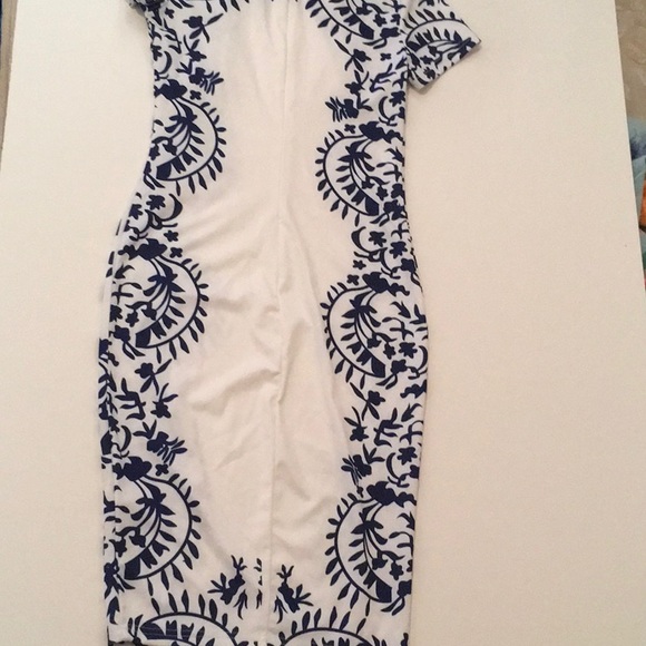 SHEIN pencil dress S blue white - Picture 4 of 4